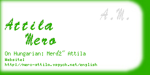 attila mero business card